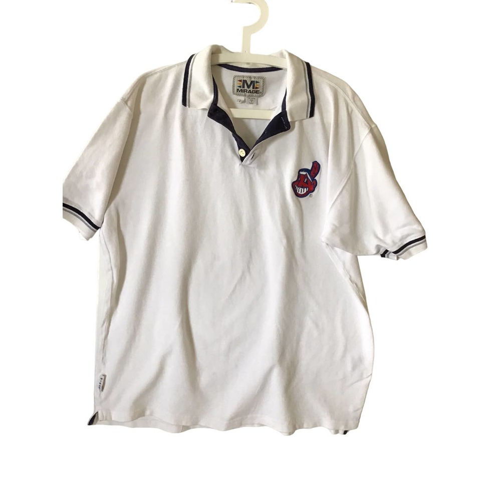 Vintage Mirage Cleveland Indians Polo Size L Looks Like XL